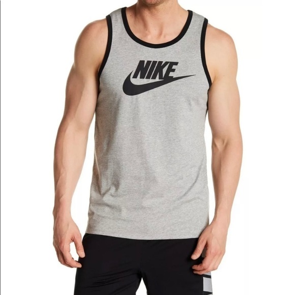 Nike Ace Ringer Tank Gray Black​​​​​​​​​ - Picture 1 of 10